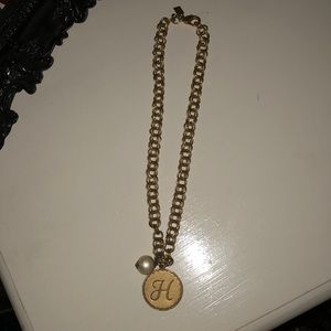 John Wind Gold Big H Necklace